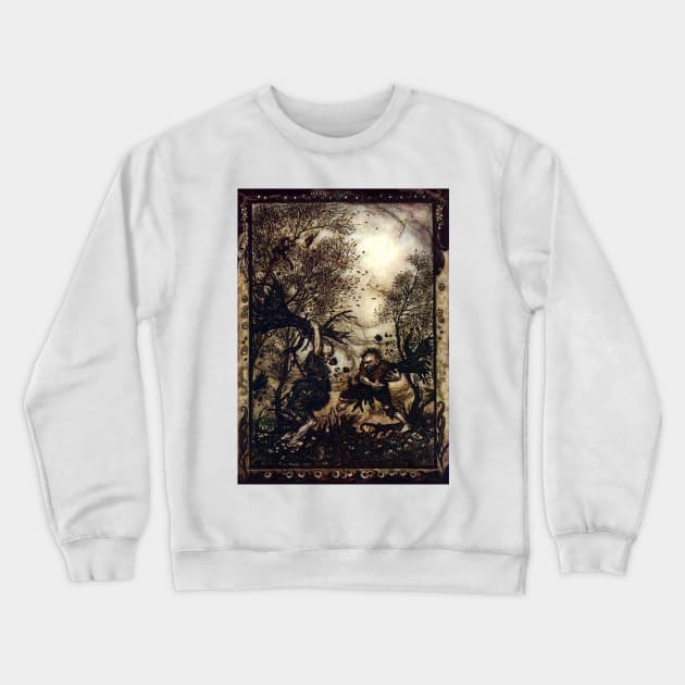 The Valiant Little Tailor - Arthur Rackham Crewneck Sweatshirt by forgottenbeauty